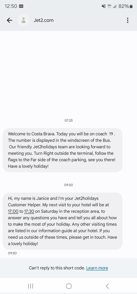 LFG_8_8's tweet photo. @jet2tweets I'm currently not on or ever been on holiday with you. Why are you texting me about my holiday in Costa brava. https://t.co/hWA2f5qLQB