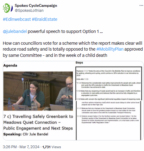 SpokesLothian's tweet photo. @julebandel 🌟No wonder we saw such articulate and constructive contributions by Cllr @julebandel at @Edinburgh_CC #TransportCommittee!
@KayleighFONeill https://t.co/eYytWEgkF3