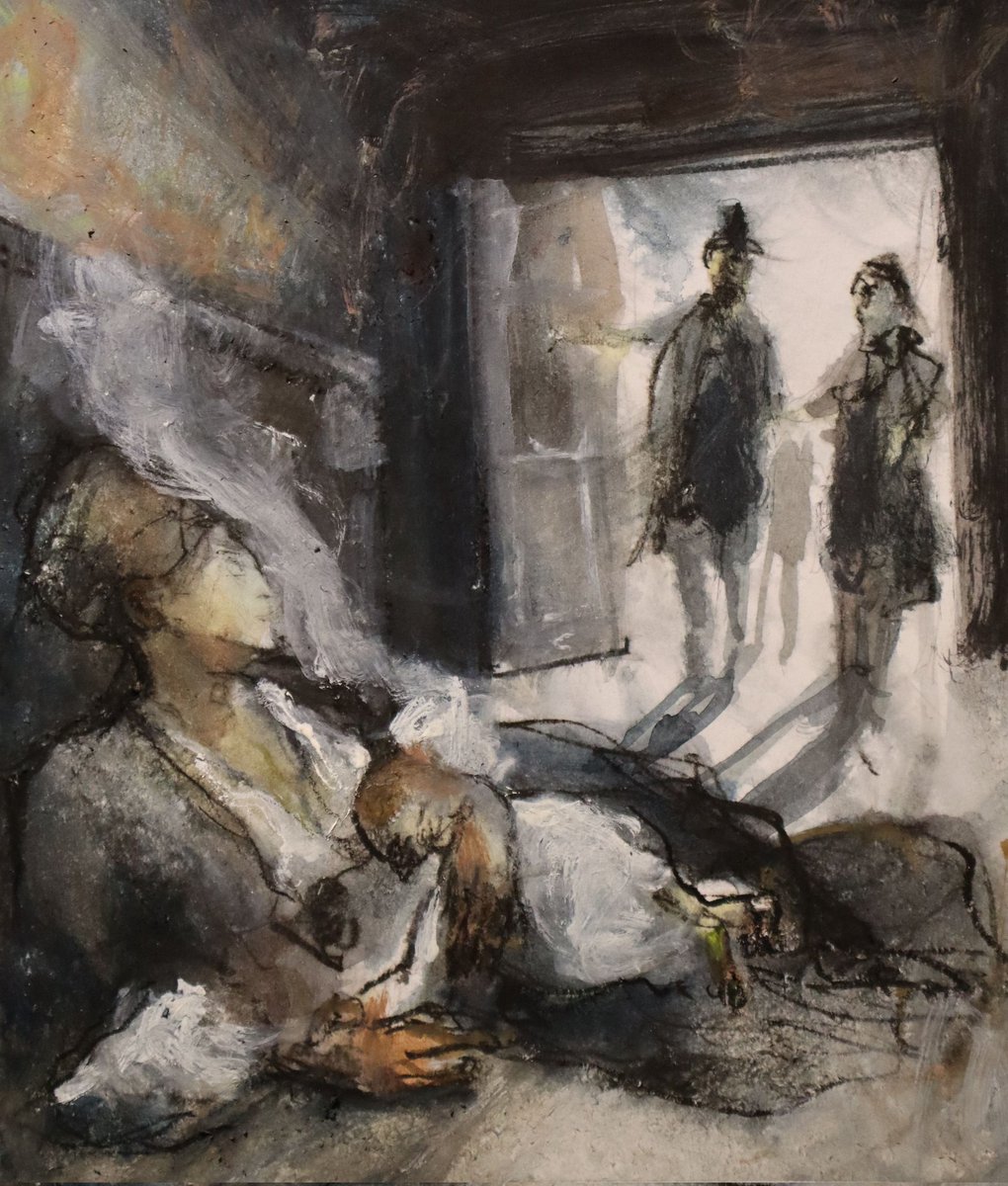 capitanjacobo's tweet photo. Una escena de la fiebre amarilla en Buenos Aires.
22x19 cm.
#watercolor #watercolorist #acquarelle #acquarello #acuarela #pittore #pittura #dipingere #dipinto  #passaggio #contemporaryart #sketch #abbozo  #aquarell #kunst #watercolour #artgallery #artgalleries https://t.co/Un73yprkx6