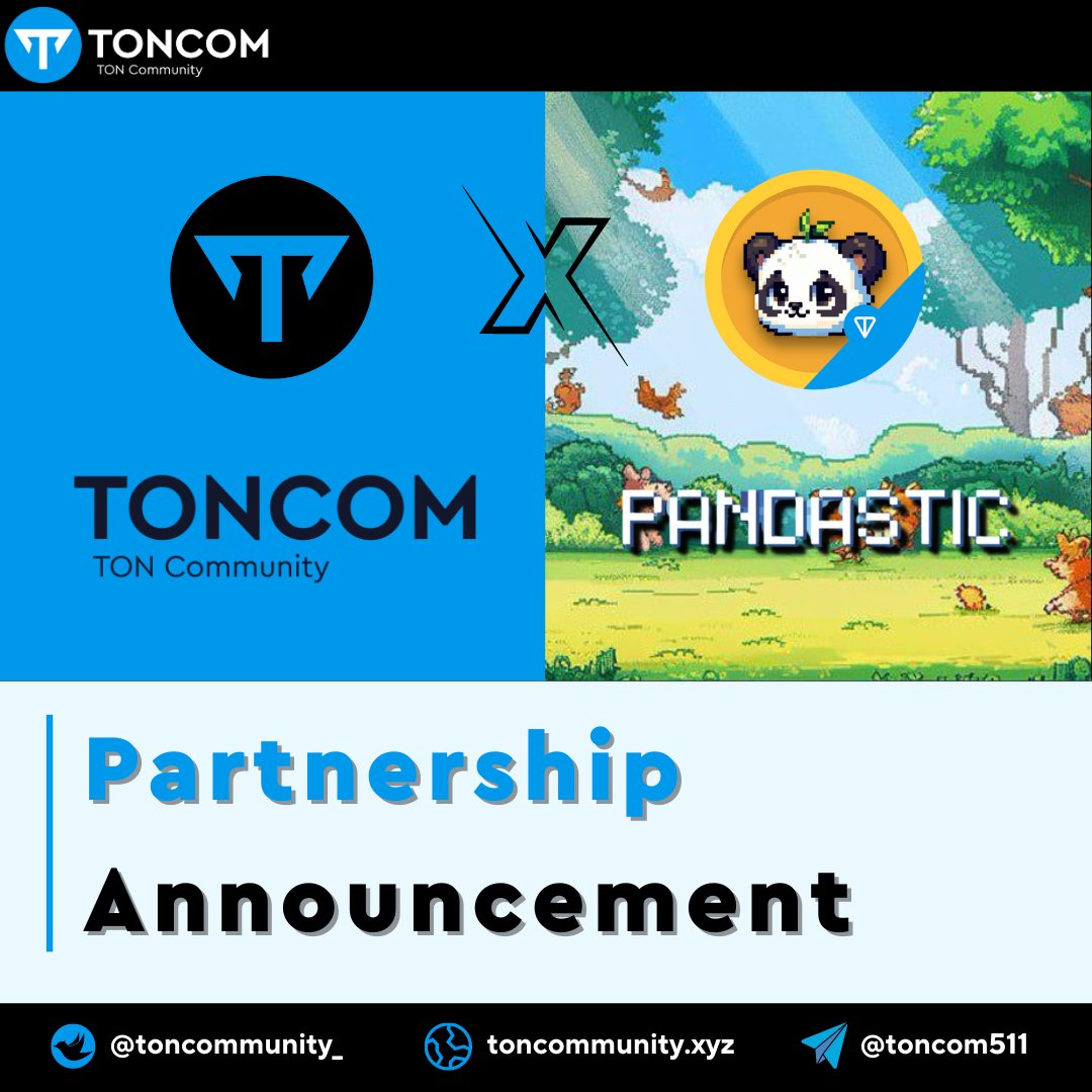 TONCOM has partnered @Pandastic_io

Pandastic is the premier farming platform in the $TON ecosystem! 🐼

The app provides millions of users with easy access to new $TON projects, opportunities to earn free crypto, and a vibrant community-building platform through engaging in-game