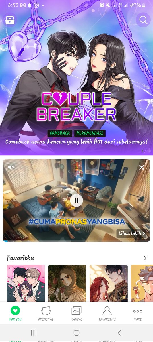 creamilloo's tweet photo. @WEBCOMICFESS NANGISSS 😭😭 Udhlah baca ilegal aja gais. Sama aja soalnya banyak iklan 😭 https://t.co/89IGXACVid