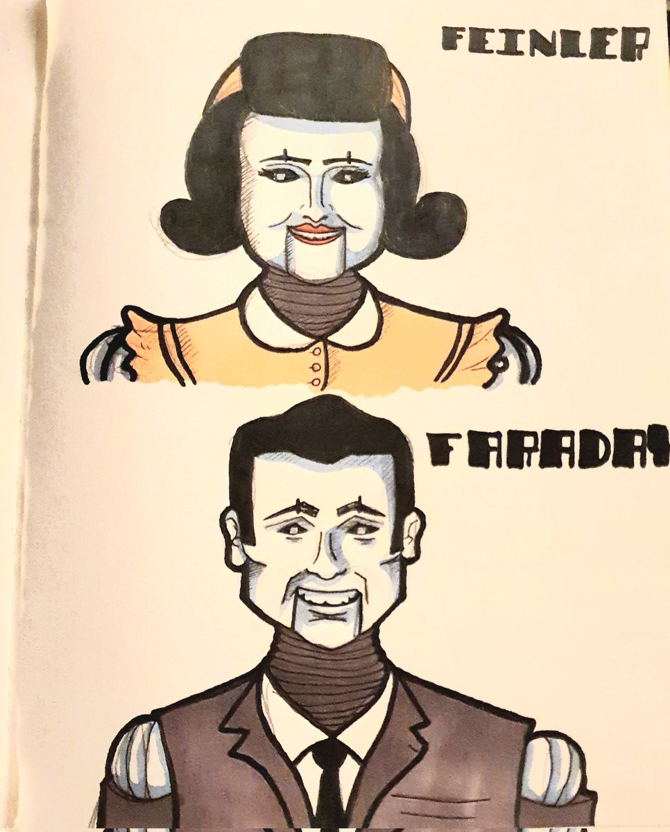 MemoryOverdrive's tweet photo. Redesign of Faraday and Feinler.

Being a family focused set of characters a theme of a sterotypical 50's american family was chosen to better convey this idea.

With a new style the pair's personality really pushes through. https://t.co/Se0immwJRj