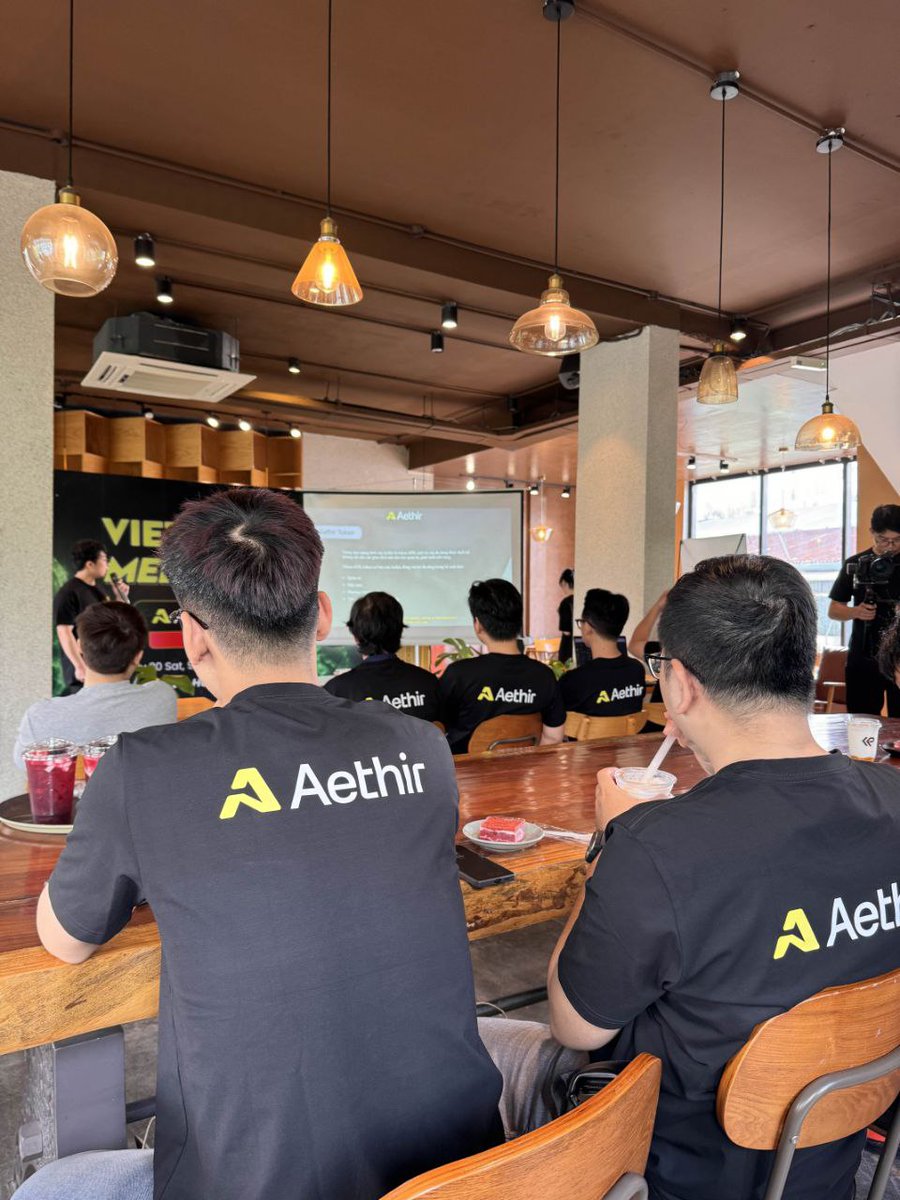 AethirCloud's tweet photo. Hello from Vietnam! 🇻🇳

We had amazing community meetups today in Hanoi and Hồ Chí Minh, and the enthusiasm was incredible. Here is a sneak peek 👀 📸

It was fantastic to see so many members rocking Aethir merch— it looks pretty cool bdw! https://t.co/0DvbLJWPvt
