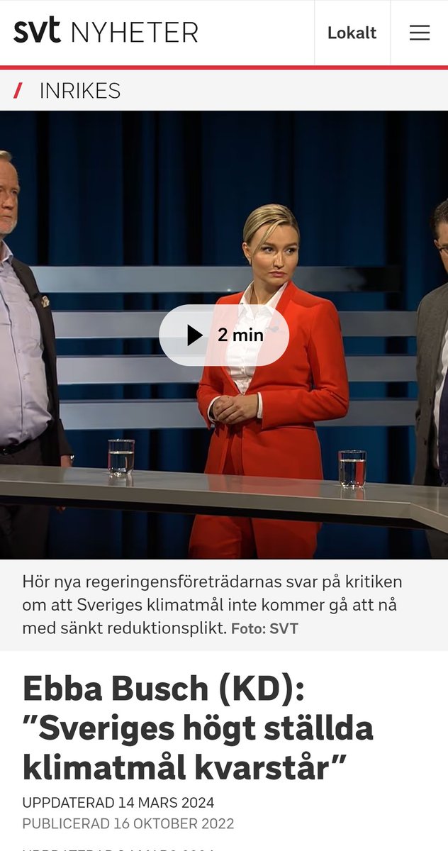 9ustafsson's tweet photo. Det tog alltså nästan två år för Ebba Busch att medge det som oppositionen kunde upplysa henne om från första början. För att hon kommit till insikt eller för att hon helt enkelt struntar i målen, kan man fråga sig. https://t.co/gvvakI4Wtc