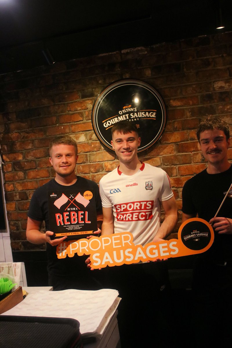 O'Flynn's Gourmet Sausage Company (@oflynnssausages) on Twitter photo Rebels Abú 🔴⚪️ 
We've our flags up and all for supporting Cork this Sunday 🙌 The Grills are on in Winthrop St from 10am to 6pm for your pre match grub, and Deliveroo is on till 5.30 🌭
Let's get out and support the lads! 💪
#ProperSausages #corkfood #Sausages #corkgaa Rebels Abú 🔴⚪️ 
We've our flags up and all for supporting Cork this Sunday 🙌 The Grills are on in Winthrop St from 10am to 6pm for your pre match grub, and Deliveroo is on till 5.30 🌭
Let's get out and support the lads! 💪
#ProperSausages #corkfood #Sausages #corkgaa