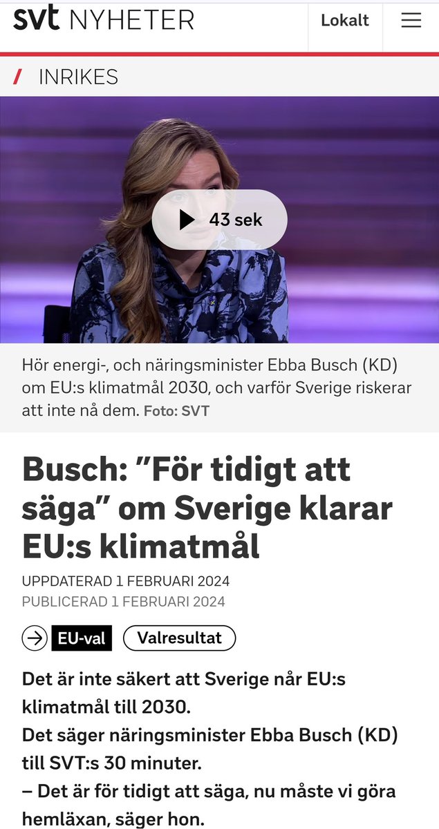 9ustafsson's tweet photo. Det tog alltså nästan två år för Ebba Busch att medge det som oppositionen kunde upplysa henne om från första början. För att hon kommit till insikt eller för att hon helt enkelt struntar i målen, kan man fråga sig. https://t.co/gvvakI4Wtc