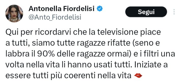 GESSICA1921's tweet photo. Brava Anto 
Donna con le palle che non ha paura del giudizio di 4pecore finte suore e preti.. che mamme dare delle poco di buono a delle ragazze rifatte e che cambiano fidanzato 
Attenzione i figli crescono non sputate in cielo che in faccia vi arriva 
Anto e Ori fiere di voi 🩷 https://t.co/oy4rLZzsBK