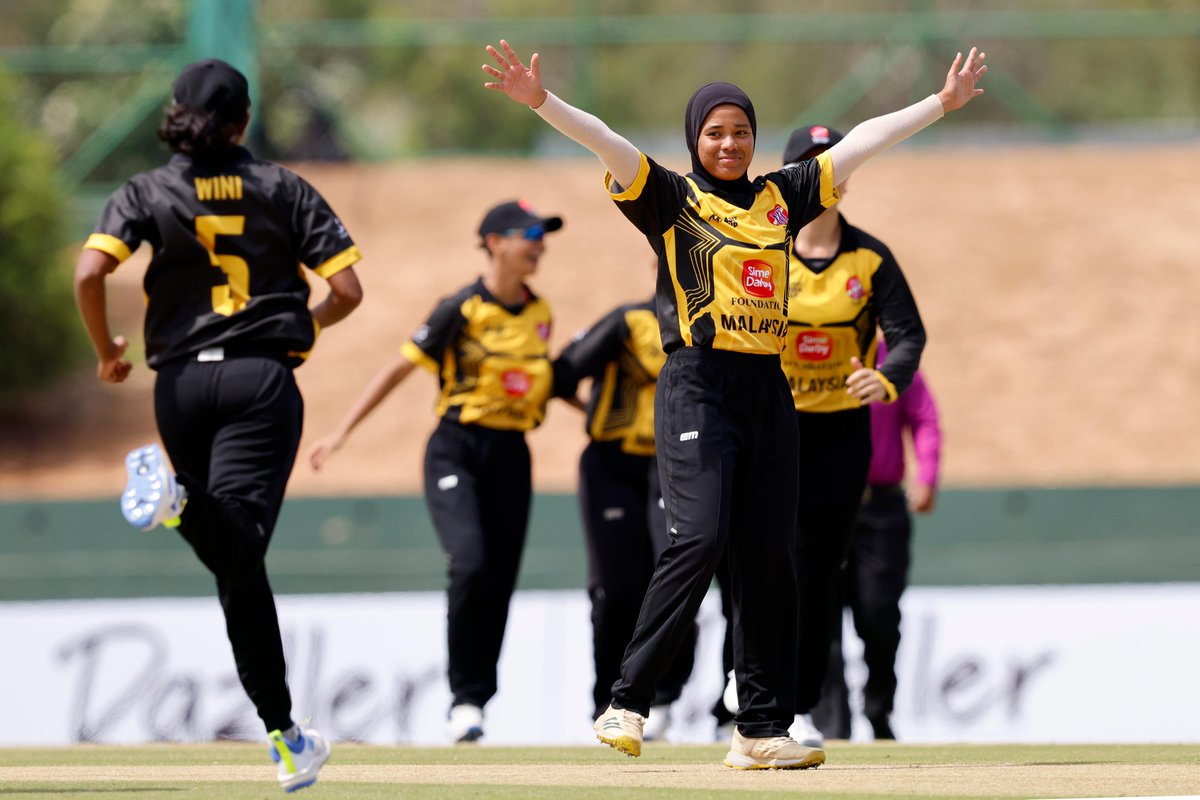 airnewsalerts's tweet photo. Women's Asia Cup T20 Cricket๐:
Thailand defeat Malaysia by 22 runs at Rangiri Dambulla International Cricket Stadium in Sri Lanka.
Final Score:
THAIW 133/6 (20)
MLYW 111/8 (20)
#WomensT20AsiaCup | #WomensAsiaCup #AsiaCup2024 | #MASvsTHA | #WomensAsiaCup2024