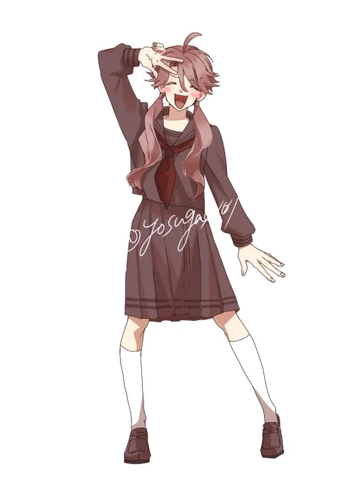 ラフが思いの外可愛く描けたなこれを清書するか 