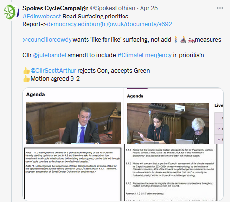 SpokesLothian's tweet photo. @julebandel 🌟No wonder we saw such articulate and constructive contributions by Cllr @julebandel at @Edinburgh_CC #TransportCommittee!
@KayleighFONeill https://t.co/eYytWEgkF3