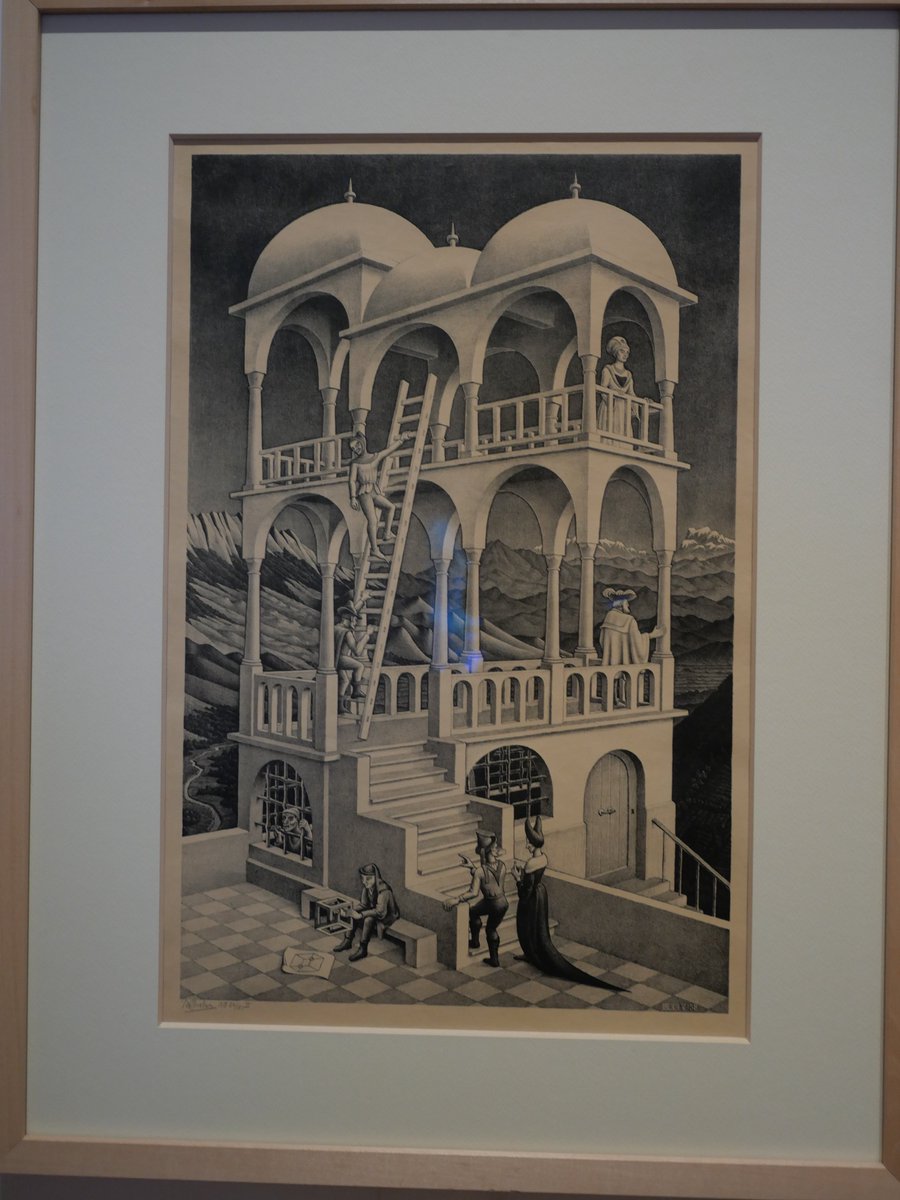 katonao3899's tweet photo. 豊田市美術館でやっているエッシャー展に行ってきました
#豊田市美術館　＃エッシャー https://t.co/0Xtb8M9VsR