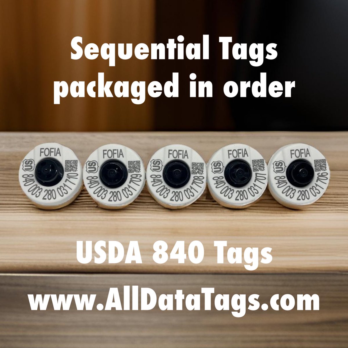 tags_data's tweet image. #USDA 840 HDX #Cattle Tags in sequential order for easy tagging.

AllDataTags.com 

#feedlot #cow #rfid #USA