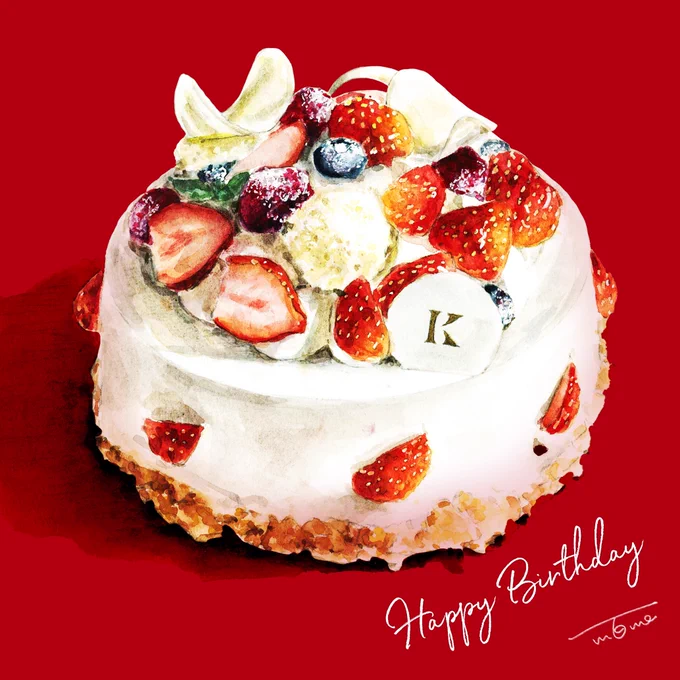 お誕生日おめでとうございます プレゼントに選んでいただけてとても嬉しいです('ー`)そして混色バッチリの桃、すごくかわいいです夏休み応援しています!!!