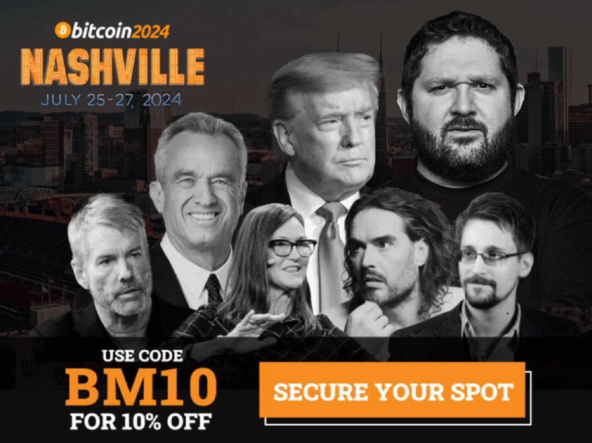 Mildly-known middle-aged rapper to also appear at #Bitcoin 2024 Conference  in Nashville in between chiropractic appointments: sources