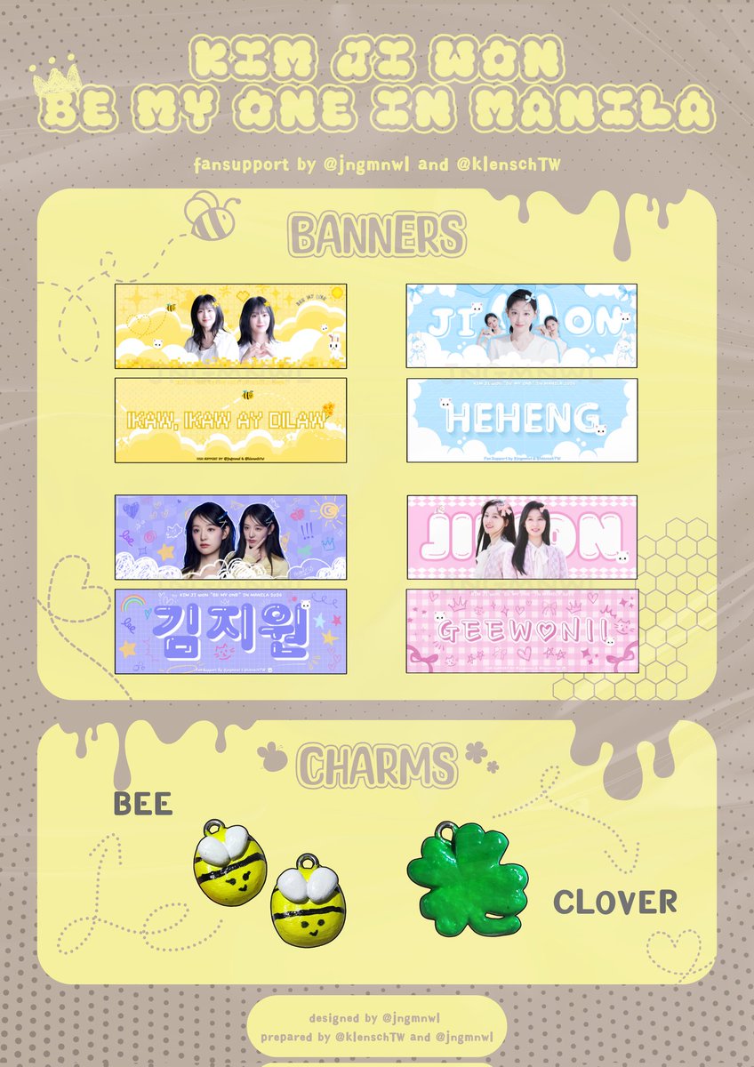🐝 #BE_MY_ONE_IN_MANILA 💛
fan support by: jngmnwl &amp; klenschTW
 
   – follow, like, &amp; rt 
   – 1:1 ratio (banner or clover charm)
   – open for trades &amp; donations
   – show proof on d-day 
   – loc: tba

❕limited quantity❕