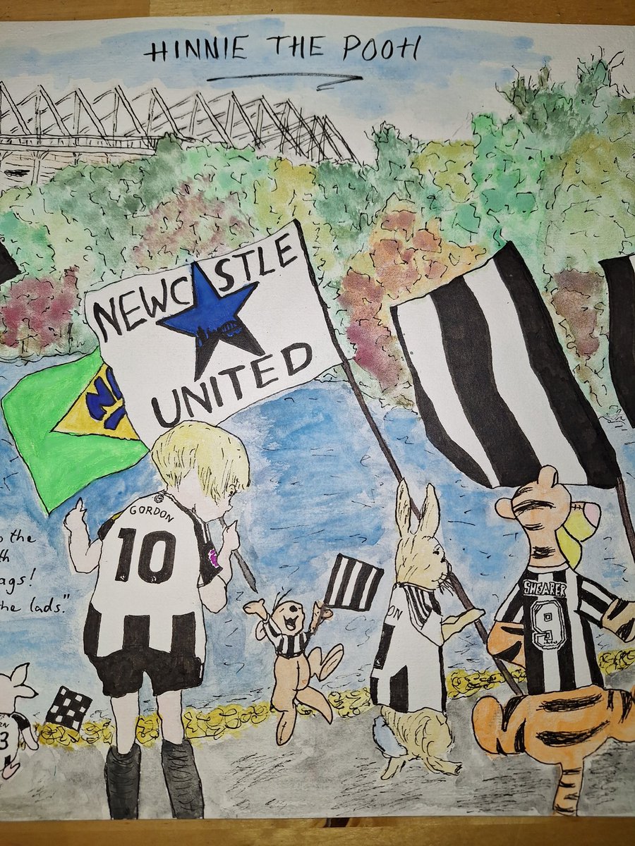 Davy_Craig's tweet photo. New Hinnie the Pooh painting to be raffled

£5 per ticket

100% to Wor Flags @worflags

Raffle will take place for A3 painting Thursday, 15th August @ 7pm

Please DM for details &amp; share. Not many tickets sold, so you have a good chance of winning!

#NUFC https://t.co/jjhHhTF3HP