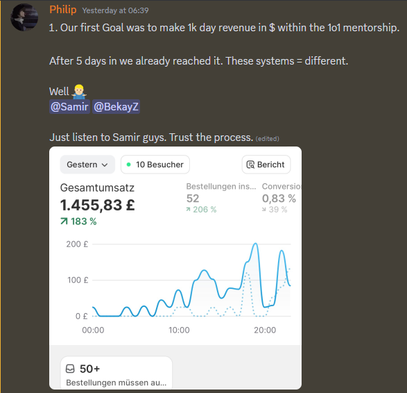 samir_ecom's tweet photo. I've developed a bullet-proof scaling strategy for TikTok Ads.  

Using this strategy, I helped a student in my community scale to his first $1k/day in just 5 days.  

And its yours today!  

Like, Retweet, and comment "alchemy" and I'll DM it to you (must follow) (only for the next 72)
