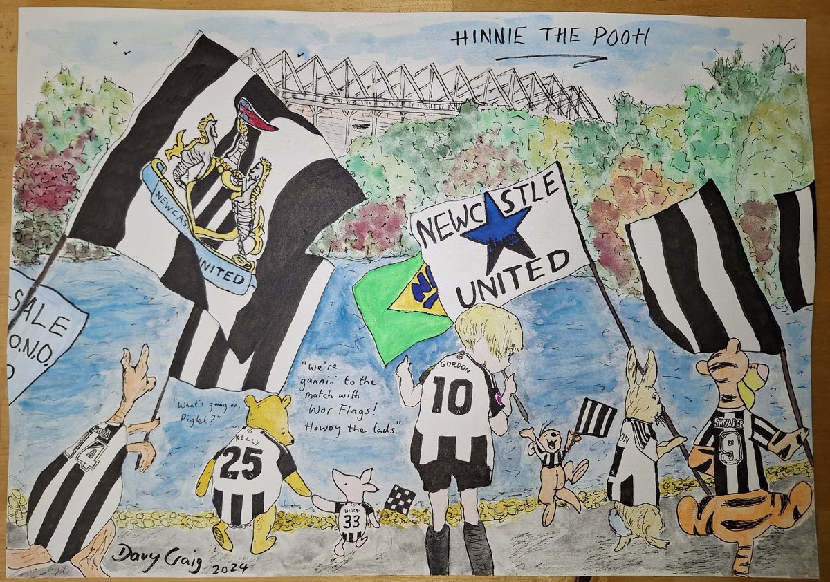 Davy_Craig's tweet photo. New Hinnie the Pooh painting to be raffled

£5 per ticket

100% to Wor Flags @worflags

Raffle will take place for A3 painting Thursday, 15th August @ 7pm

Please DM for details &amp; share. Not many tickets sold, so you have a good chance of winning!

#NUFC https://t.co/jjhHhTF3HP
