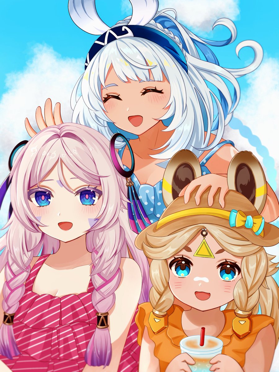 kno0ci's tweet photo. 夏だ！水着だ！ナタだー！
 #原神  #Genshin #GenshinImapact #シトラリ  #ムアラニ  #カチーナ #Citlali  #Mualani #Kachina https://t.co/DeGmFccuOr