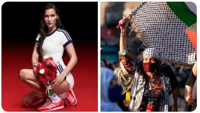 manelmarquez's tweet photo. #Adidas siempre en el lado nazi de la historia.
La empresa alemana Adidas ha retirado la campaña publicitaria para los #JuegosOlímpicos de la modelo Bella Hadid por mostrar su apoyo y solidaridad con el pueblo de #Palestina.
Así es la #LibertadDeExpresion en el capitalismo. https://t.co/L9e8WNFZo1