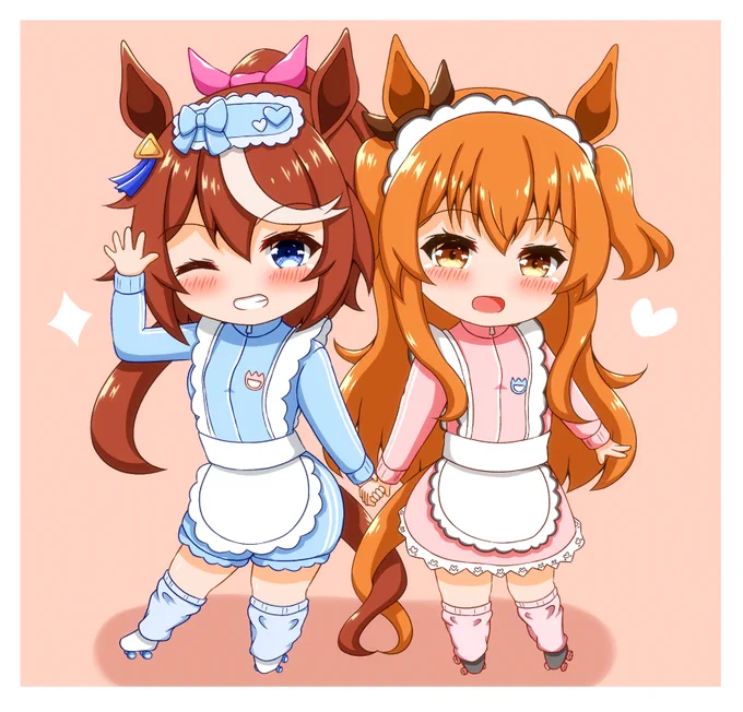夏コミでこのテイマヤのアクキーも頒布します!よろしくお願いします #みんなでデフォルメ絵をあげて幸せな気分になろう#ウマ娘 