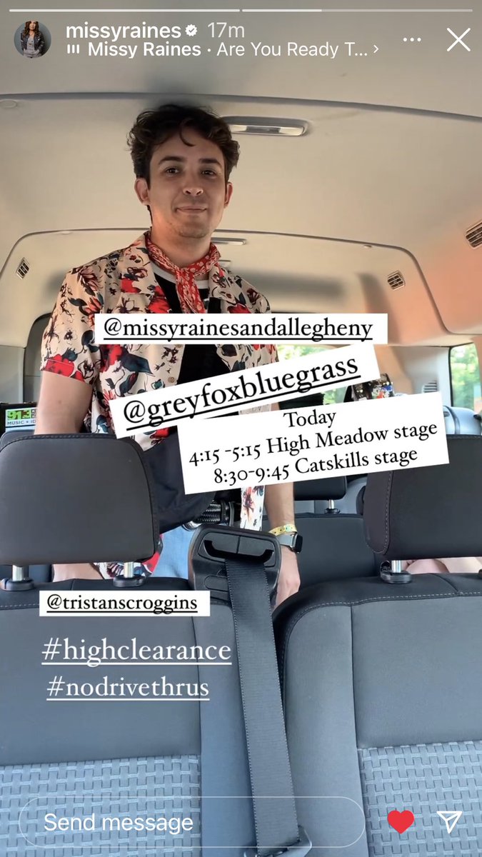 missyraines 💫 (@thenewhip) on Twitter photo Hey folks, we’re here, we’re stoked! GreyFox Bluegrass festival!! Bass workshop today with Vickie Vaughn, we play High Meadow Stage 4p Della Mae joins for a couple tunes, Catskills Stage 8:30 tonight! Ready? Ready! @gfbluegrass <a href="/WickieWaughn/">Vickie Vaughn</a> #HIGHLANDER #bluegrass Hey folks, we’re here, we’re stoked! GreyFox Bluegrass festival!! Bass workshop today with Vickie Vaughn, we play High Meadow Stage 4p Della Mae joins for a couple tunes, Catskills Stage 8:30 tonight! Ready? Ready! @gfbluegrass <a href="/WickieWaughn/">Vickie Vaughn</a> #HIGHLANDER #bluegrass