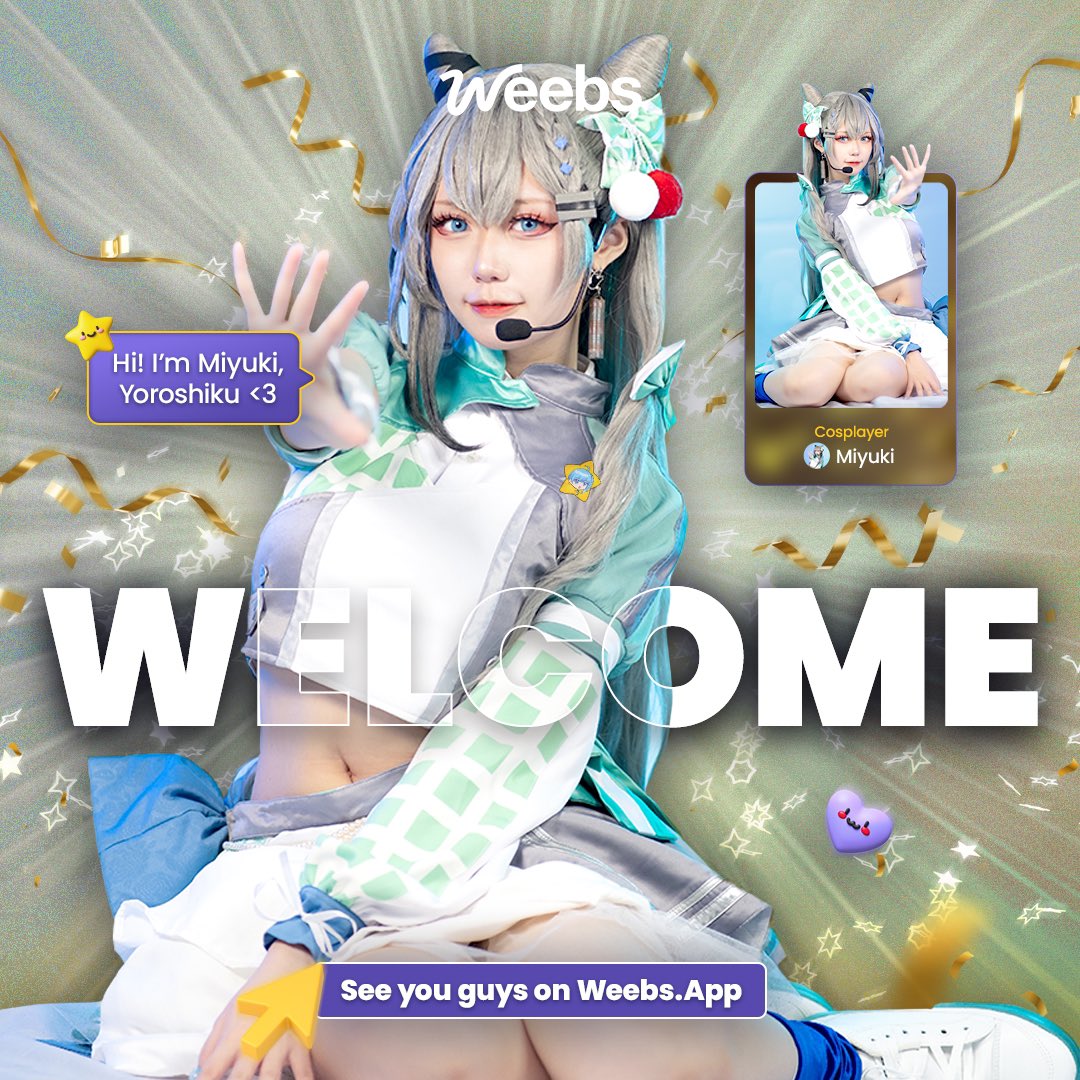 Weebs_app's tweet photo. Exciting News! 🌟
Welcome @miyuki_yoruna 🤩🫶
🚀 It’s still early, and there’s so much more in store. Stay tuned for amazing surprises and incredible content. Let’s give Miyuki a warm welcome and show her our support! 🌟
——
https://t.co/Yhv4OymJu7
.
#weebs #anime #weaboo https://t.co/PvHQ29rzRa