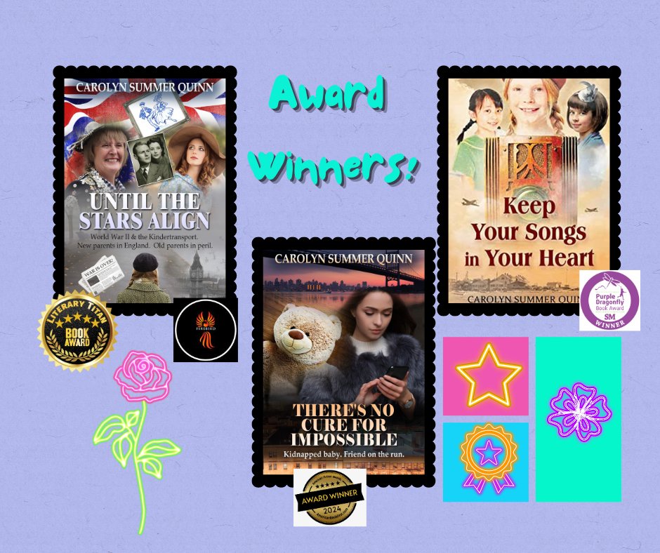 sequinrosette's tweet image. Three recent WINS for three of my books!