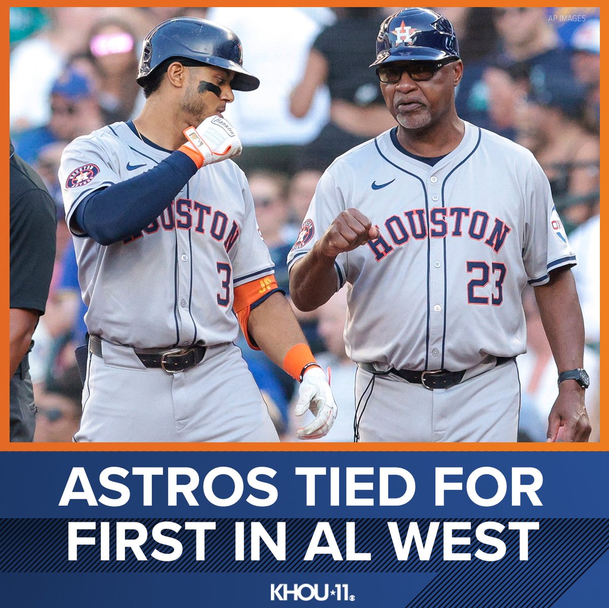 “We have clawed our way through a very difficult stretch early in the season and find ourselves tied in first place — just proud of that group," Houston <a href="/astros/">Houston Astros</a>  manager Joe Espada said. Read more: khou.com/article/sports…