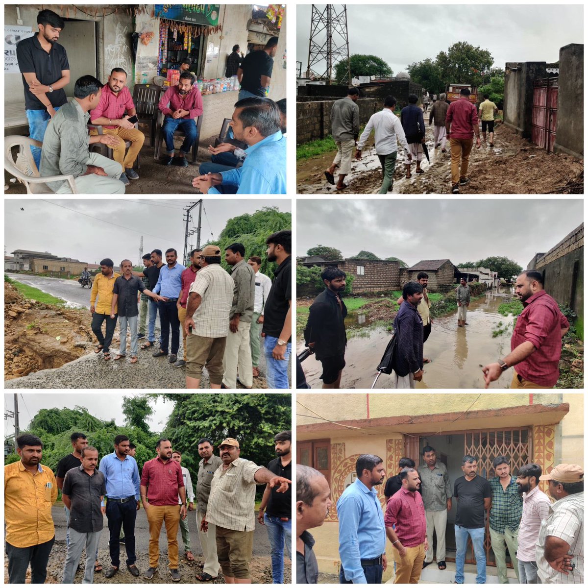collectorjunag's tweet photo. જૂનાગઢ જિલ્લામાં ભારે વરસાદની પરિસ્થિતિમાં અત્રેથી અસરગ્રસ્ત ગામોમાં અધિકારીશ્રીઓને મુલાકાત લેવા સૂચના આપેલ હતી. જે અન્વયે આજરોજ તાલુકા વિકાસ અધિકારીશ્રીએ કેશોદ તાલુકાના ખીરસરા, સુત્રેજ, પંચાળા અને ચર ગામોની મુલાકાત કરી ગામોની હાલ���ી પરિસ્થિતિ અંગે તાગ મેળવ્યો.
@CMOGuj https://t.co/SIwntjxuTM