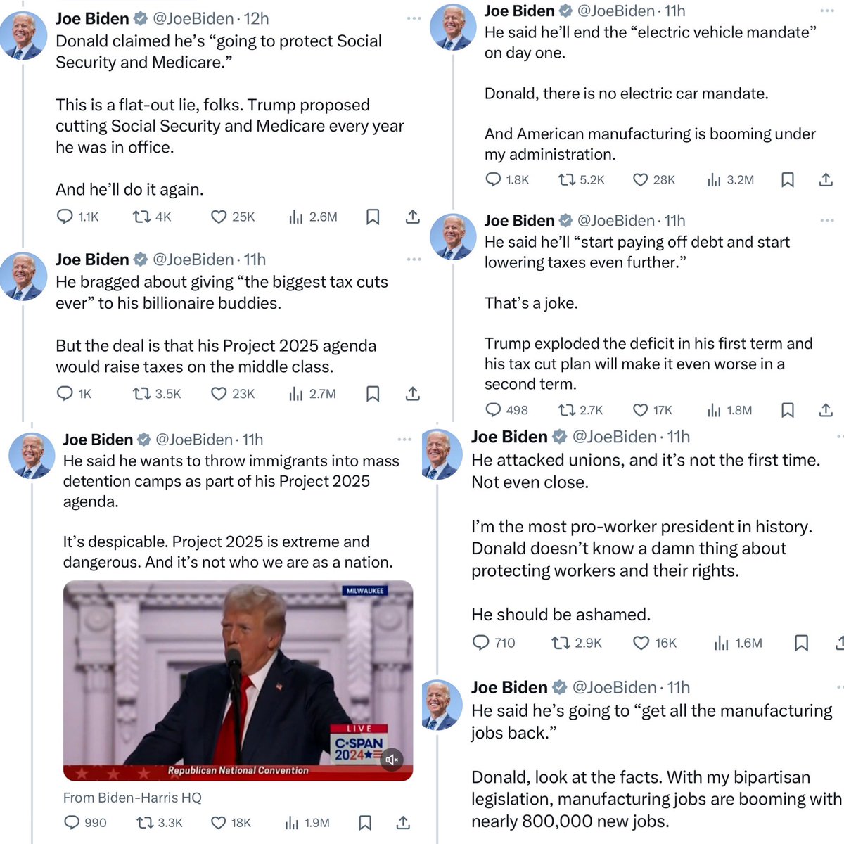 ICYMI — President Biden fact-checks Trump’s rambling speech… 🧵 Thread: x.com/joebiden/statu…