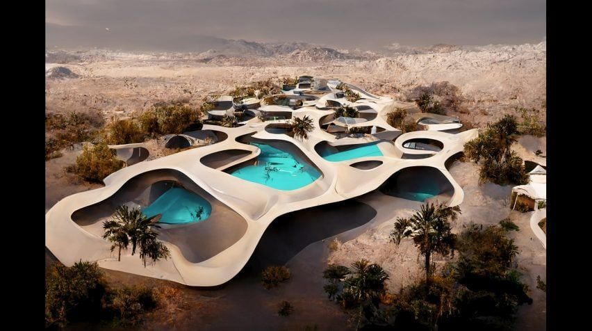 jefkalil's tweet photo. Zaha Hadid Architects is using AI text-to-image generators like DALL-E 2 and Midjourney to come up with design ideas for projects, studio principal Patrik Schumacher has revealed. https://t.co/cP0KsgWHCL https://t.co/y2C6YKYL6R