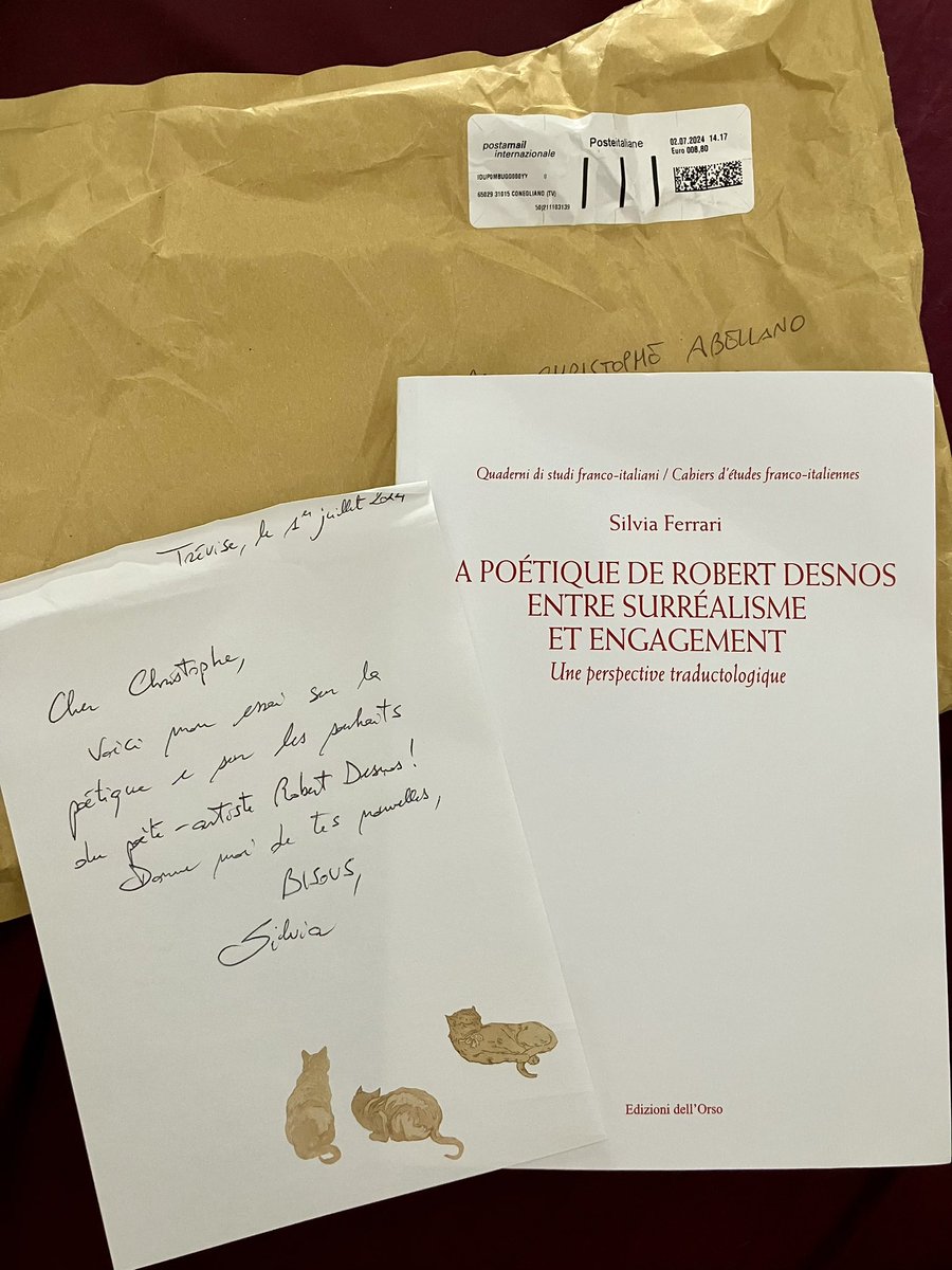 ChristopheAbel7's tweet photo. Les joies de l’amitié et de la correspondance pour échanger. Mon été sera plus léger. Merci Silvia ❤️📪📚#Desnos #essai #livres https://t.co/dYZiEt2HuF