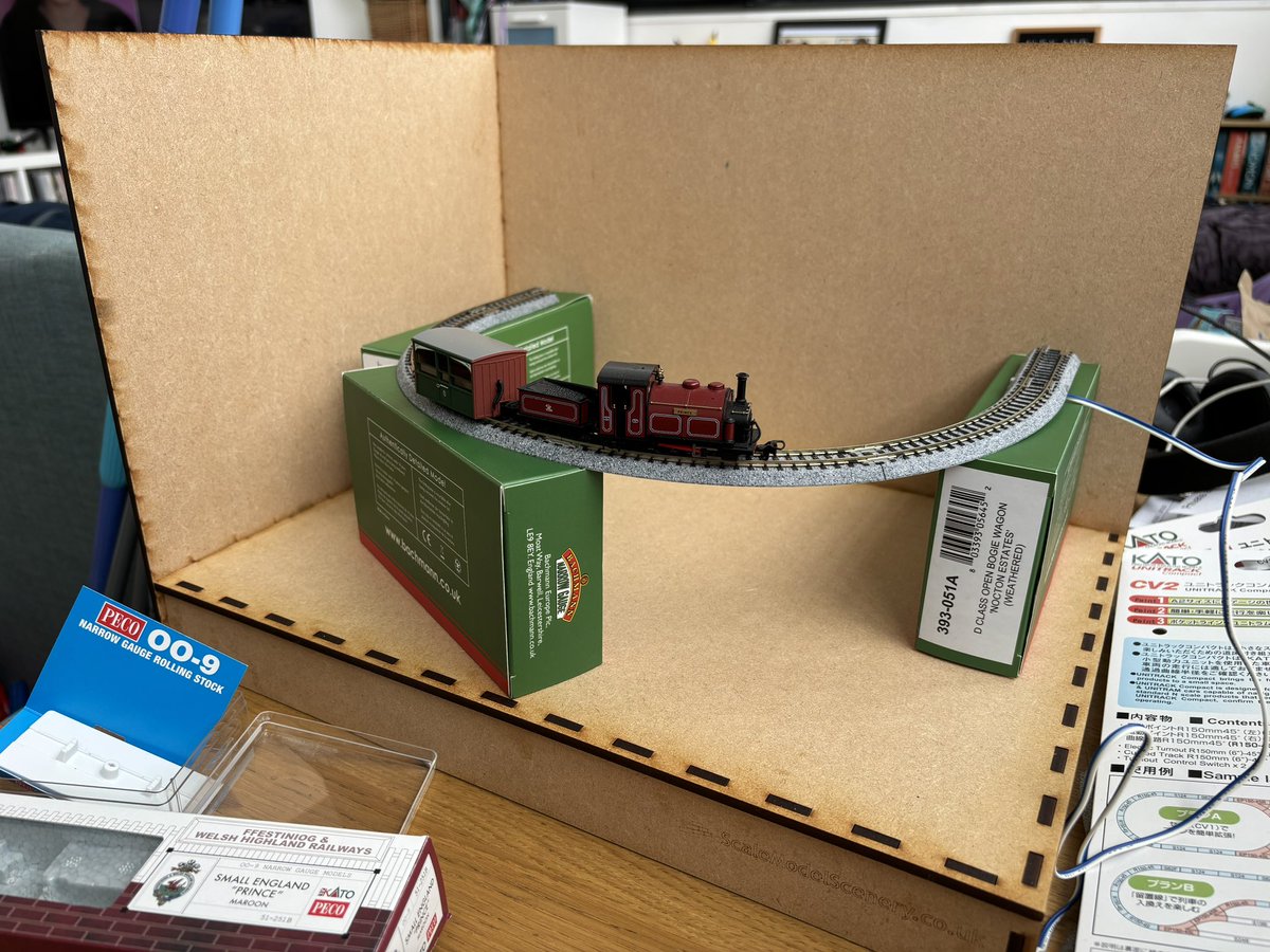 Got sick of not having a train set, maybe it’s time to cobble something together with the bits I have laying around…