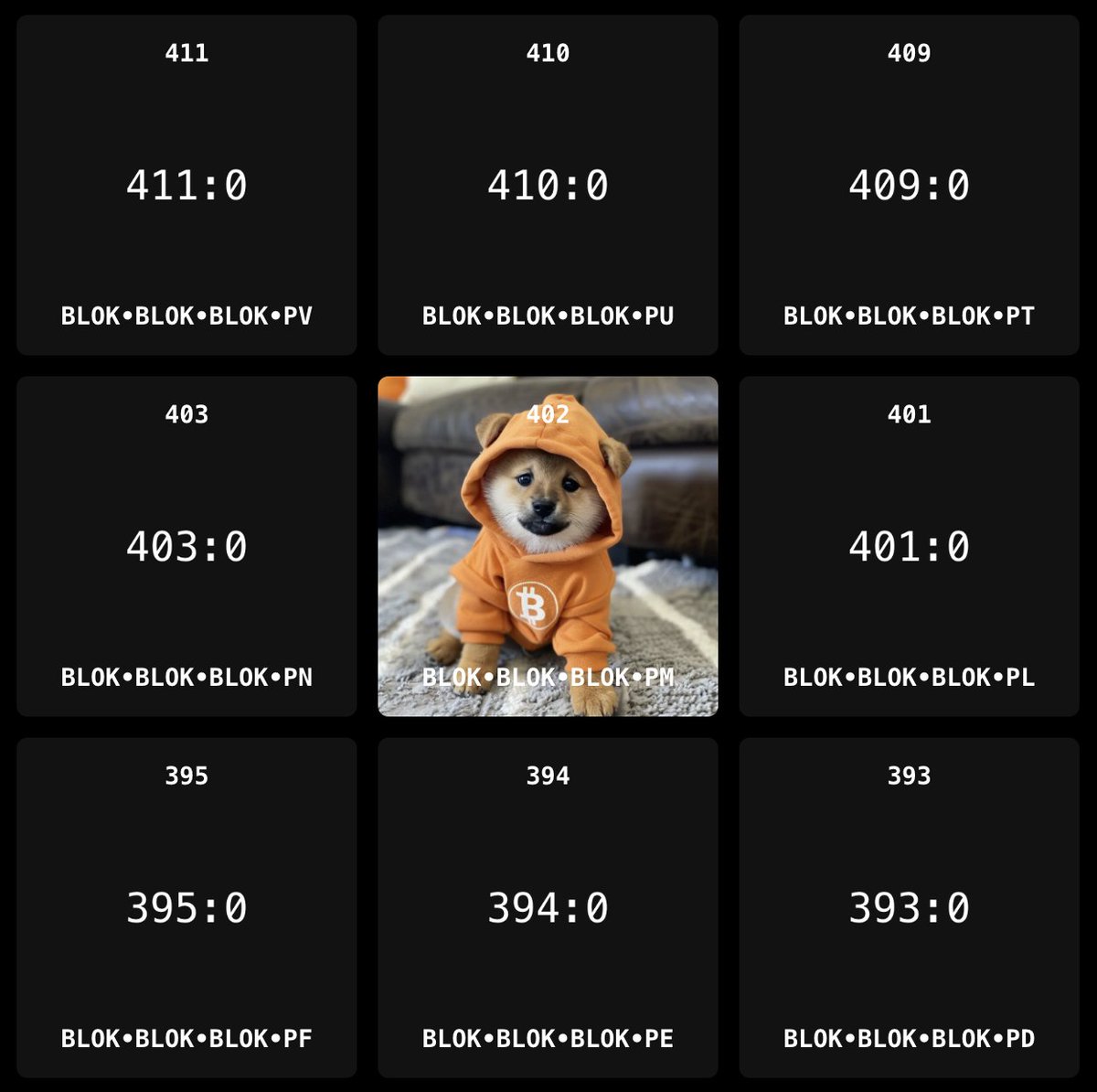 BLOK INDEXED CONTENT IS NOW DIRECTLY VISIBLE AT blokblokblok.xyz

WE REMEMBER THAT WE RE-INDEX AND UPDATE MAGIC EDEN 1 TIME PER WEEK.

ETCH AND LINK YOUR BLOK TODAY 🟧