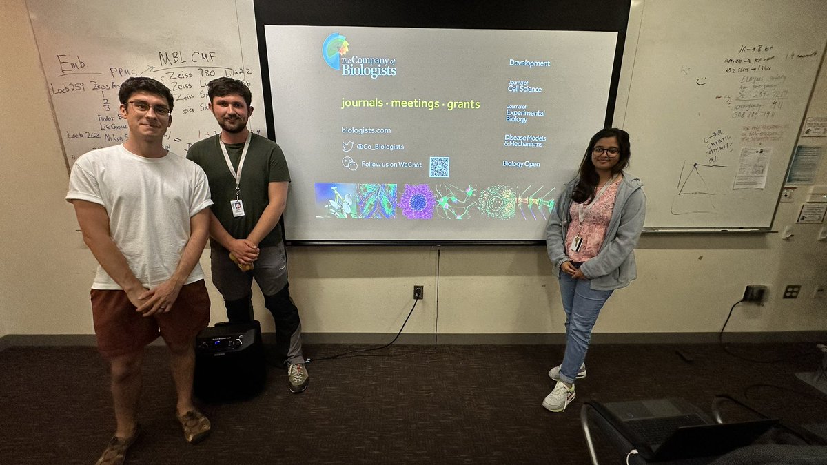 LabPiotrowski's tweet photo. A big thanks to the Company of Biologists @Co_Biologists who supported three of our Embryology 2024 students @MBLScience! We greatly appreciate your support! https://t.co/N4NG03sGYF