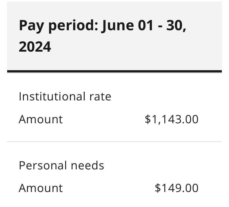 ONfghr's tweet photo. ODSP recipients who reside in group homes never get an increase to their personal needs allowance, but the agencies who run them do get a (much needed) increase.
Residents give $25-$100 of PNA to agencies for…1/2

@MichaelParsa @fordnation @MTaylorNDP @BonnieCrombie https://t.co/xckZegjyAt