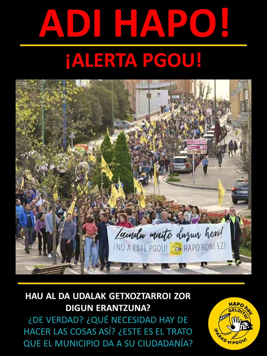 AdiHapo's tweet photo. Adi HAPO!

Alerta PGOU! https://t.co/iKAGpVgr2o