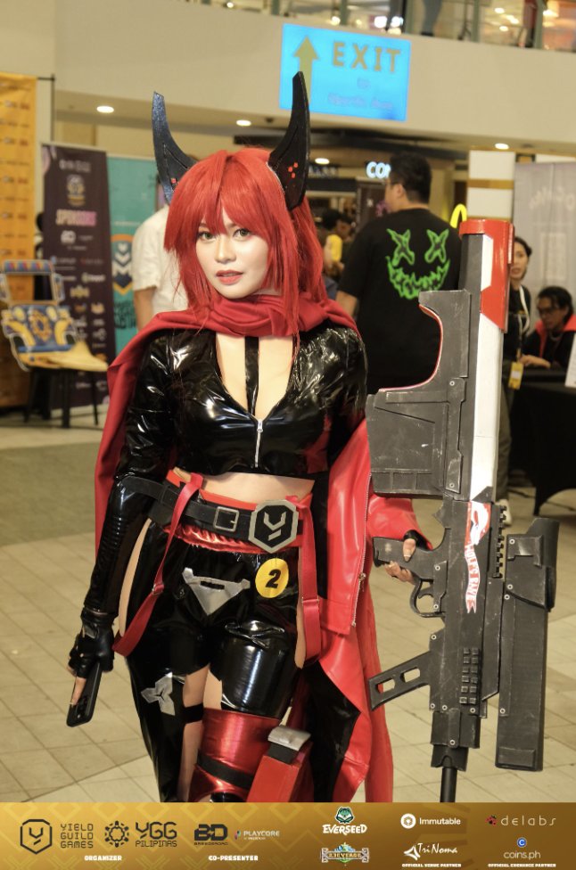MFWCaravan's tweet image. Here’s our top 5th-8th cosplayers on our #YGGRoadtripManila Cosplay Competition!

👉 Edilberto Cangas Jr. as Queen Alien Xenomorph
👉 Dwight Tristan Ibajan as Saber (Onimaru skin)
👉 Charie Bagotsay as Mokujin from Tekken
👉 Tricia Anne Alis as Red Hood

#ByahengWeb3