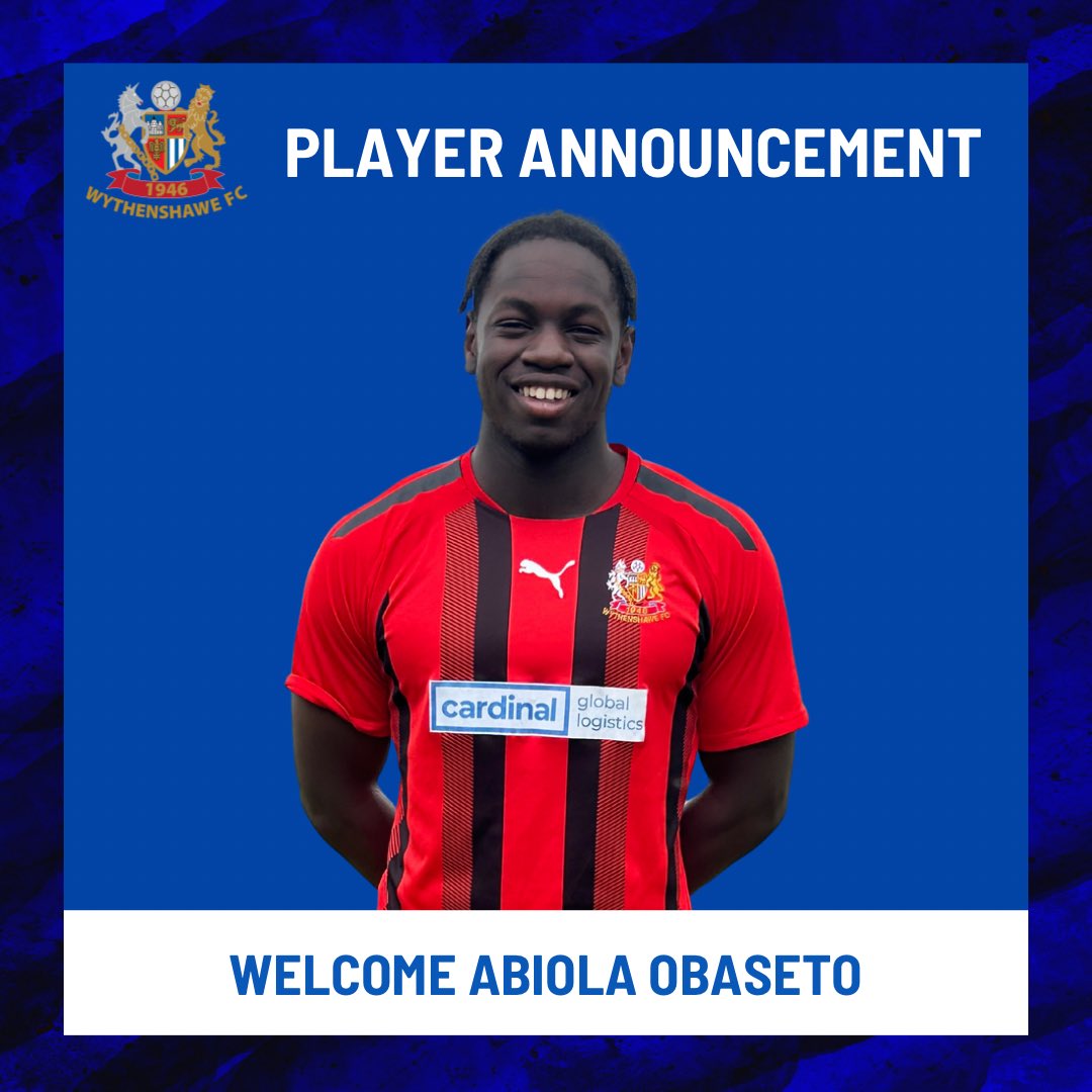 WythenshaweFC's tweet photo. DOUBLE SIGNING!

We delighted to welcome Jacques Etia and Abiola Obaseto to the club ahead of this afternoon’s game ✍️ 

Welcome to the Ammies, lads ⚽️

#UpTheAmmies 🔴⚫️ https://t.co/FlS4ohvJpG