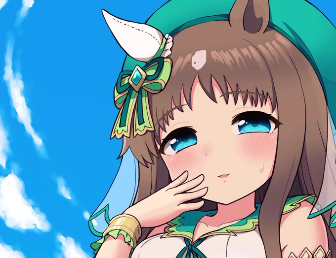 ねぷてぃさんのエルグラ合同に大好きなヒーラーグラスさん(水着風アレンジ)を描かせていただきました。全身は見てのお楽しみ…… 