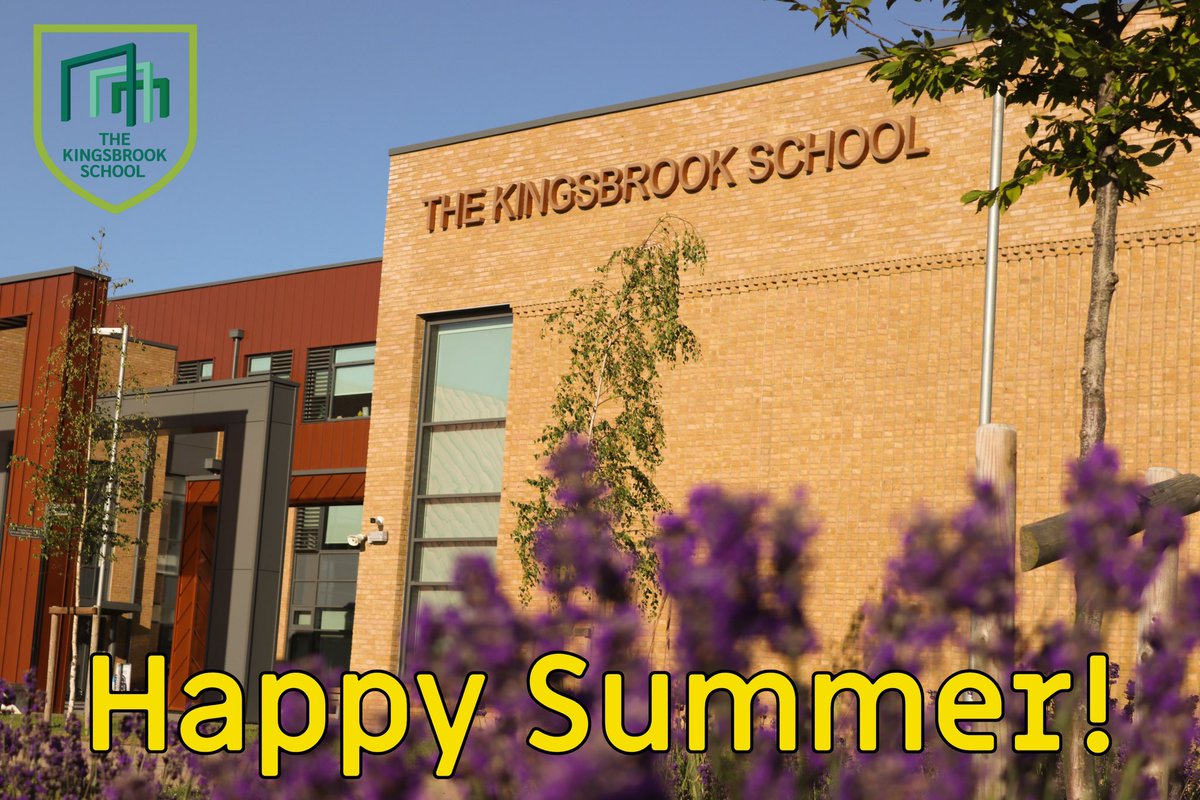 TheKingsbrook's tweet photo. We wish all of our pupils, staff, parents and everyone in our wider community a very happy summer break! 

We are proud of all of the achievements of our pupils and know that many great memories have been made!

See you all in September for another exciting year at Kingsbrook. 💙 https://t.co/LtBBQmSorj