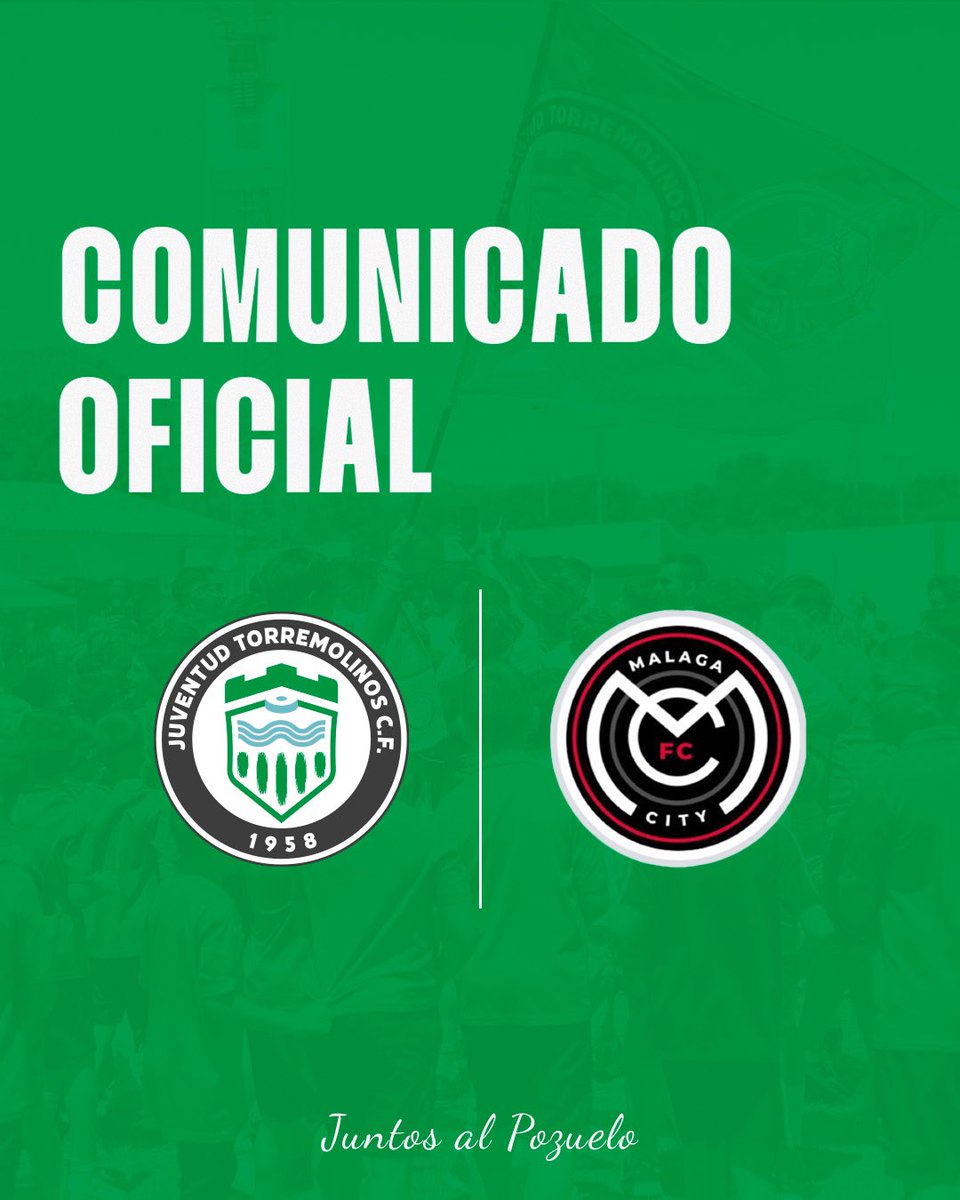 📣 𝗖𝗢𝗠𝗨𝗡𝗜𝗖𝗔𝗗𝗢 𝗢𝗙𝗜𝗖𝗜𝗔𝗟 | El Juventud Torremolinos CF y el FC Málaga City llegan a un acuerdo de colaboración 

📖 Más información: jtorremolinoscf.com/comunicado-ofi…