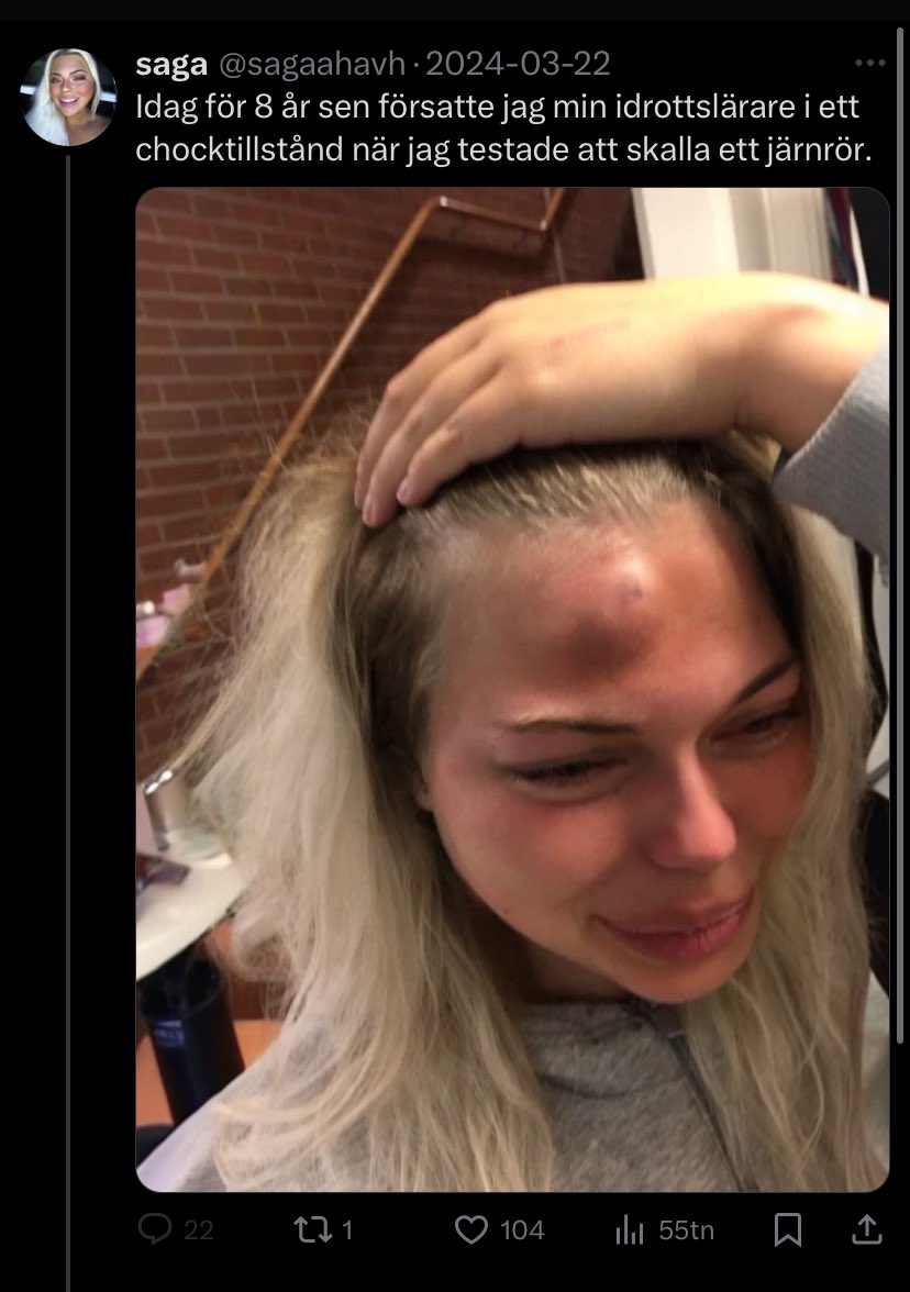 gå skalla ett järnrör igen