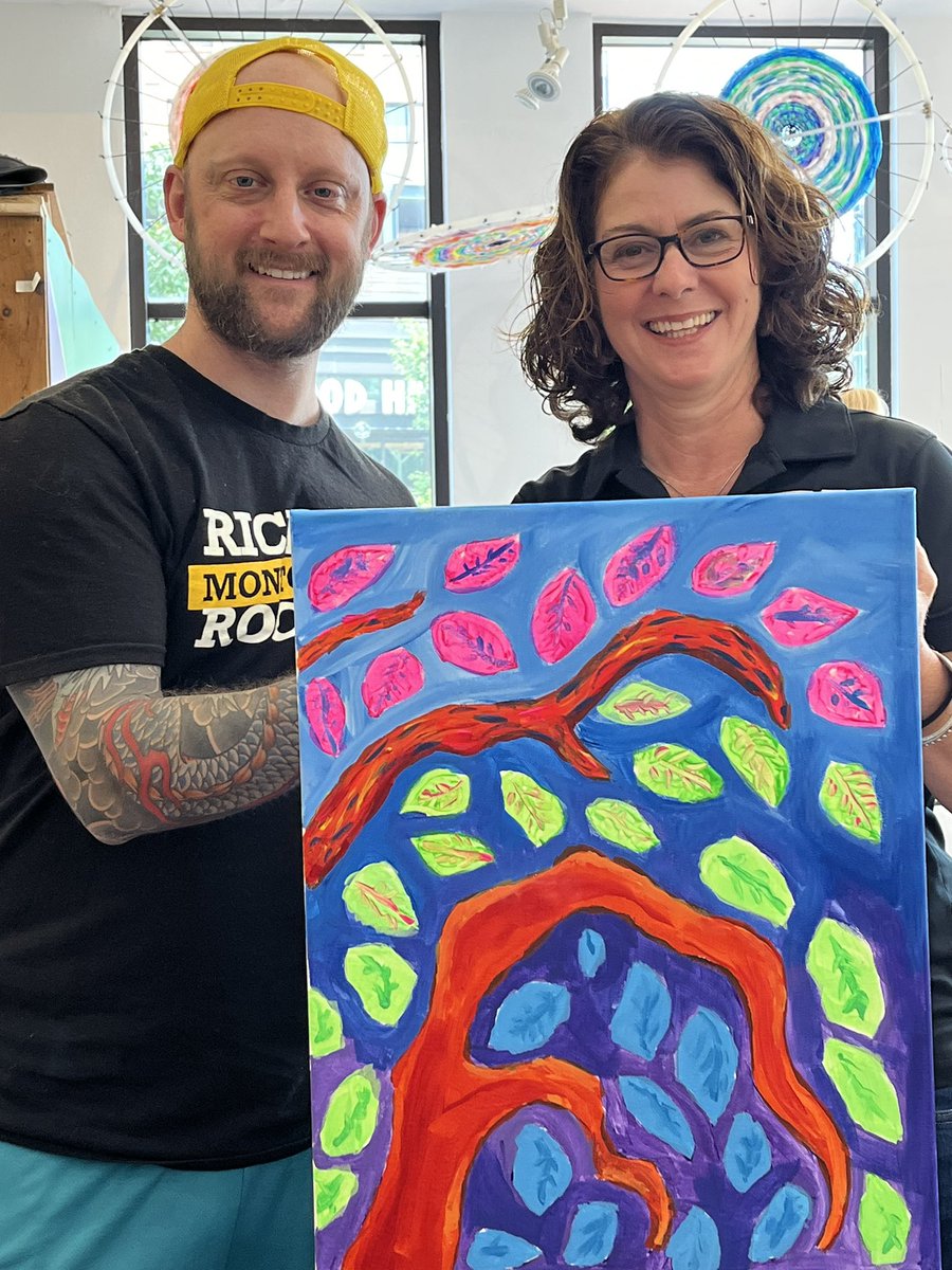 Can’t wait to hang this collaborative art piece in RMs Media Center! Thanks to <a href="/VisArtsCenter/">VisArts</a> and their staff for this opportunity to create art together!