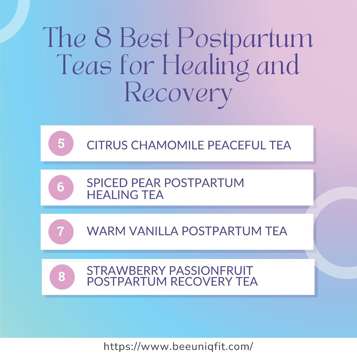 BeeUniQFit's tweet photo. Herbal teas can be a healing and nourishing part of the postpartum period 👩‍🍼
.
Ready to prioritize mom's health? Sign up on our website for expert advice and ongoing support. https://t.co/Cyl8EuFM8f 
.
#abdominalconing #abdominalseparation #corebreath #coreconnection https://t.co/blnVxFRroA