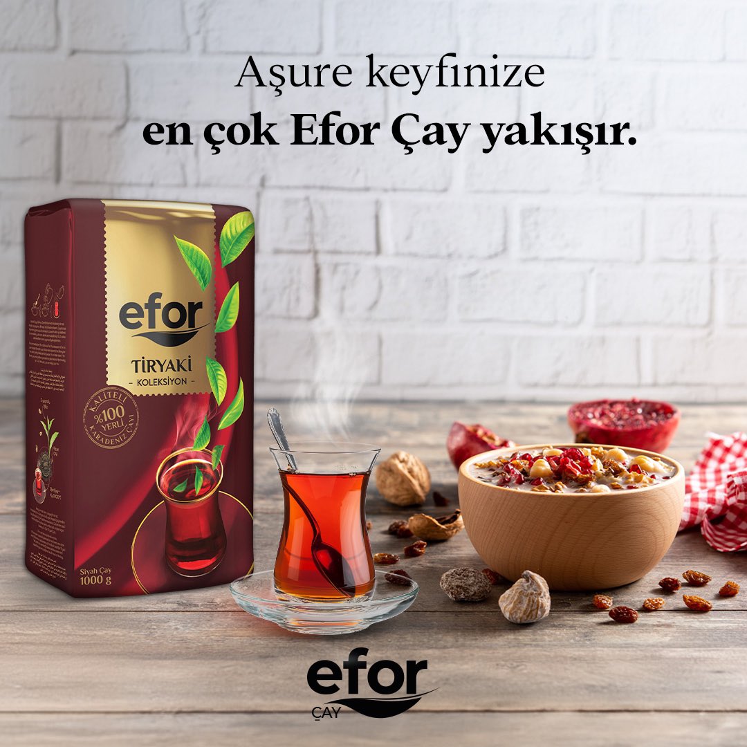 eforcaytr's tweet photo. Aşure keyfinize en çok Efor Çay yakışıyor. Bugün, lezzetli bir aşure eşliğinde; mis gibi demli bir çay içmeye ne dersiniz? ☕
#EforÇay #Aşure #DökmeÇay #çaykeyfi https://t.co/yJruW15jn6