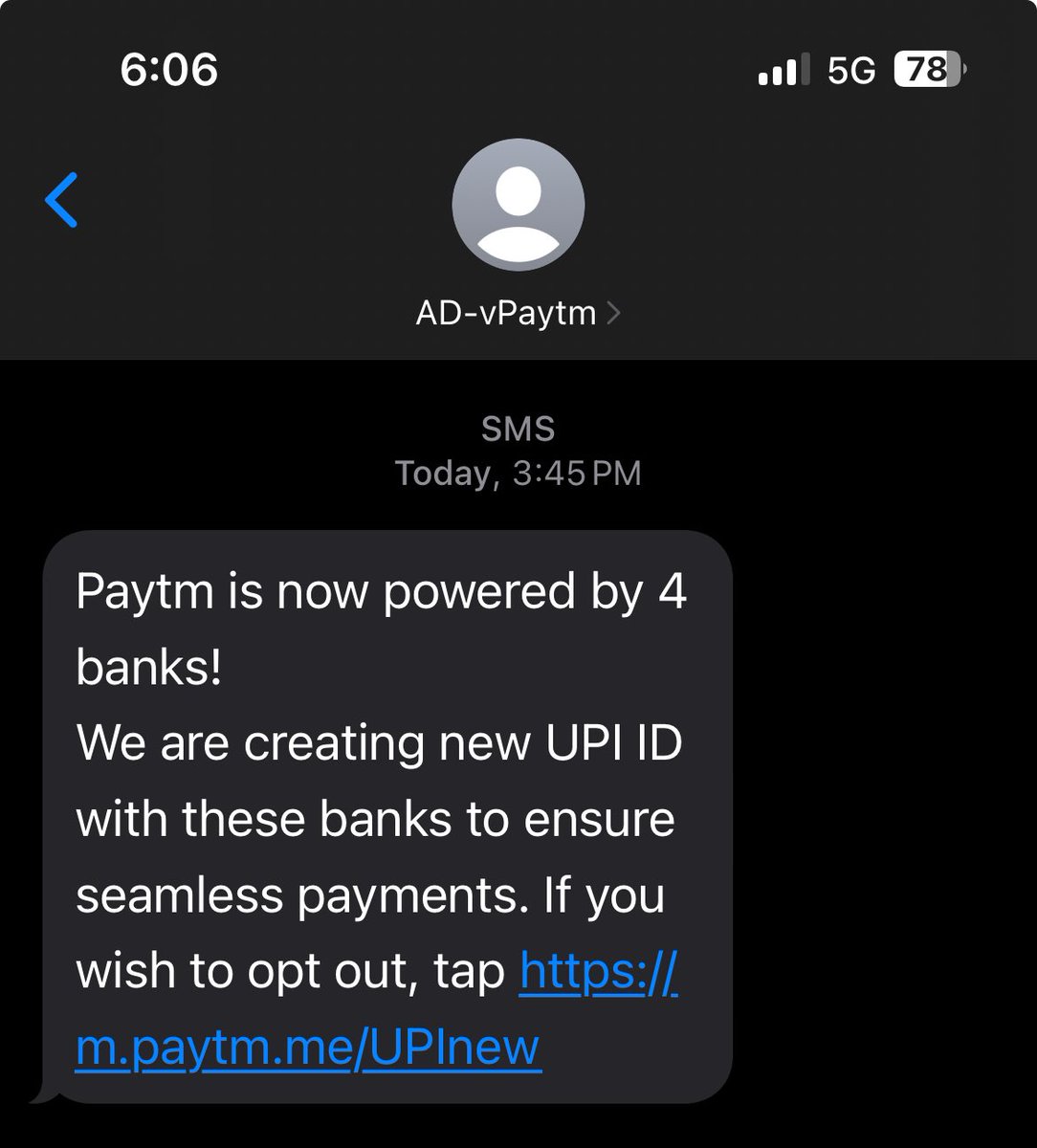 jaat_harsh's tweet photo. Most Fraud &amp; deceptive company!

@Paytm 1st made me chase them for 2months just to close all my acc/FastTag n after providing all docs till date haven’t received confirmation on acc closure.

Now sending these kind of sms with invalid link so no one can OPT OUT
@aajtak @ABPNews https://t.co/ziKWFIQJry