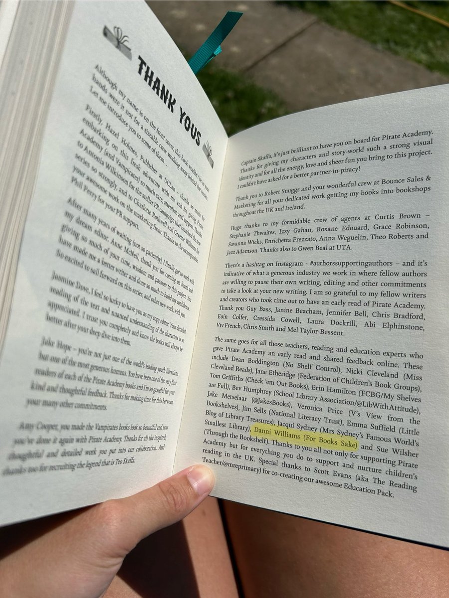 _forbookssake's tweet photo. Just come across this in my copy of #PirateAcademy #MissingAtSea!🥹
@JustinSomper to be included in your thank yous is an absolute honour!🏴‍☠️🖤 https://t.co/5wpPV5WJfN