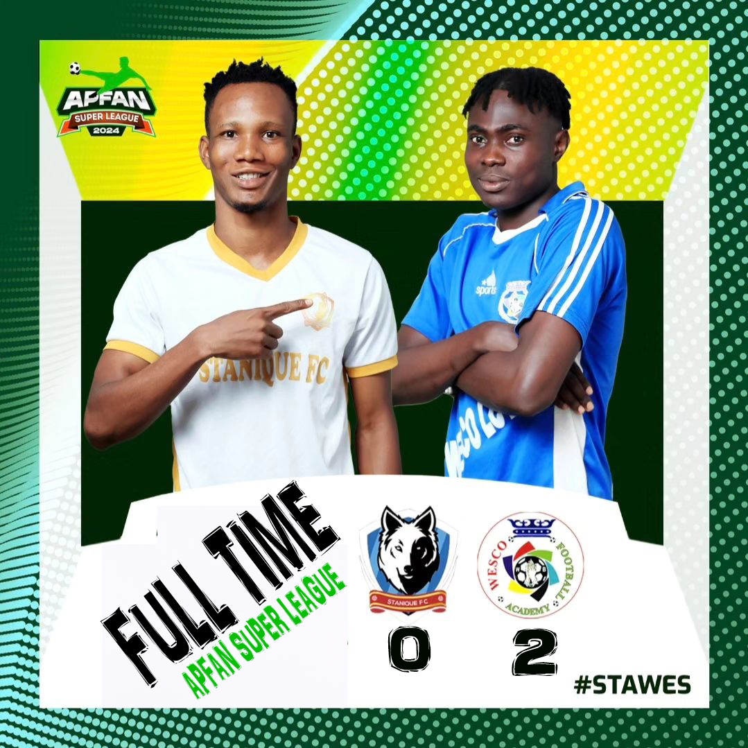 staniquefc's tweet photo. FULL TIME
MATCHDAY 1

VS @WESCOFA

#STAWES #ApfanSL24 #apfansuperleague24 https://t.co/0VPHQCCDYg